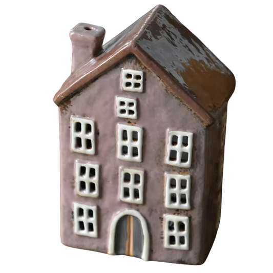 Nyhavn | Ib Laursen | Teelichthaus | violett mit naturfarbener Tür