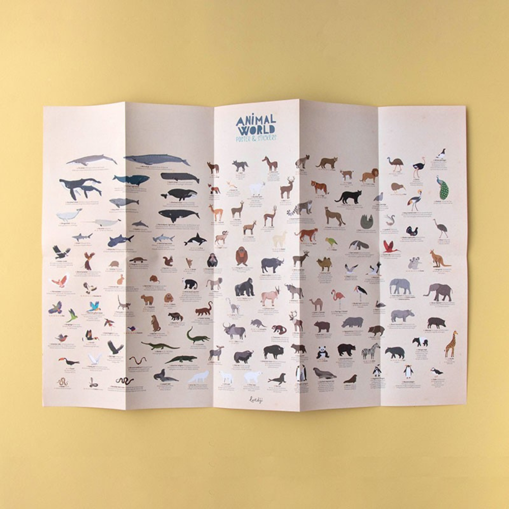 Animal World  | Poster & Stickers | Kreativ-Set