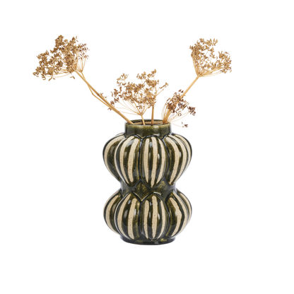 Stoneware Vase | Madam Stoltz | Steingutvase im Retro-Look | 2 Farben