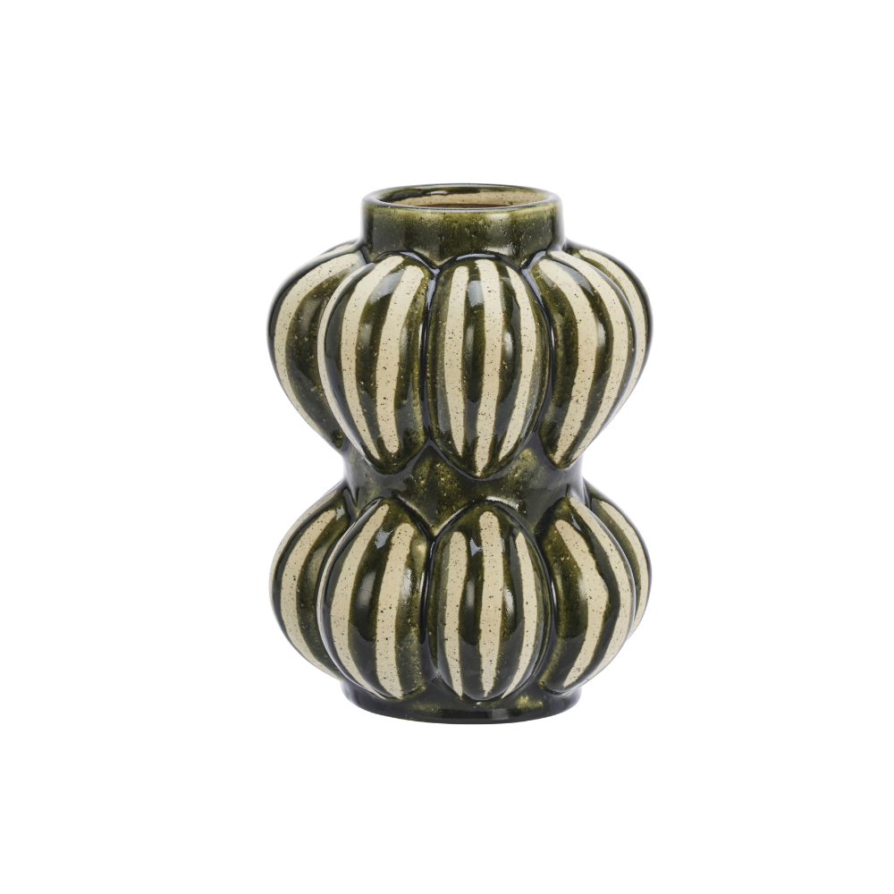 Stoneware Vase | Madam Stoltz | Steingutvase im Retro-Look | 2 Farben
