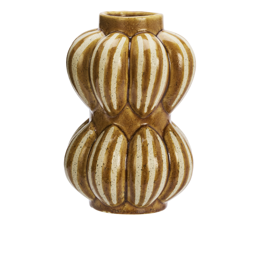 Stoneware Vase | Madam Stoltz | Steingutvase im Retro-Look | 2 Farben