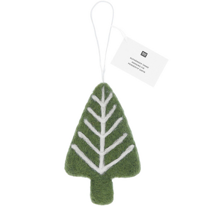 Aufhänger Tanne handgefilzt | Filzanhänger Weihnachten | 3 Varianten