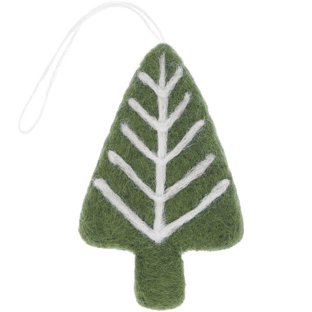 Aufhänger Tanne handgefilzt | Filzanhänger Weihnachten | 3 Varianten
