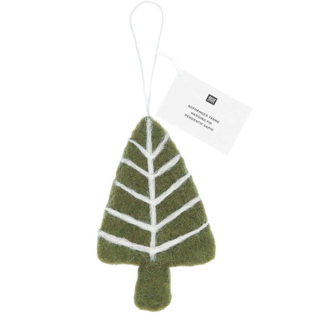 Aufhänger Tanne handgefilzt | Filzanhänger Weihnachten | 3 Varianten