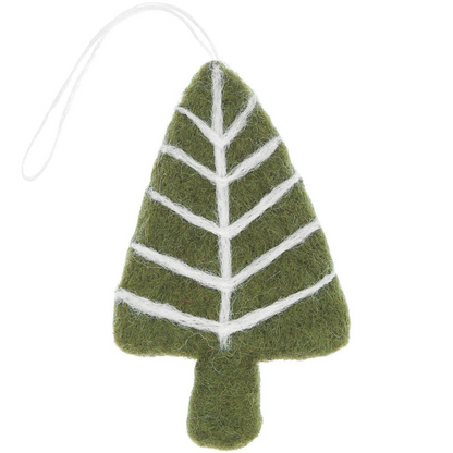 Aufhänger Tanne handgefilzt | Filzanhänger Weihnachten | 3 Varianten