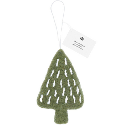 Aufhänger Tanne handgefilzt | Filzanhänger Weihnachten | 3 Varianten