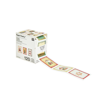 Paper Poetry Mini-Sticker Weihnachtsmarkt Briefmarken | Sticker-Rolle