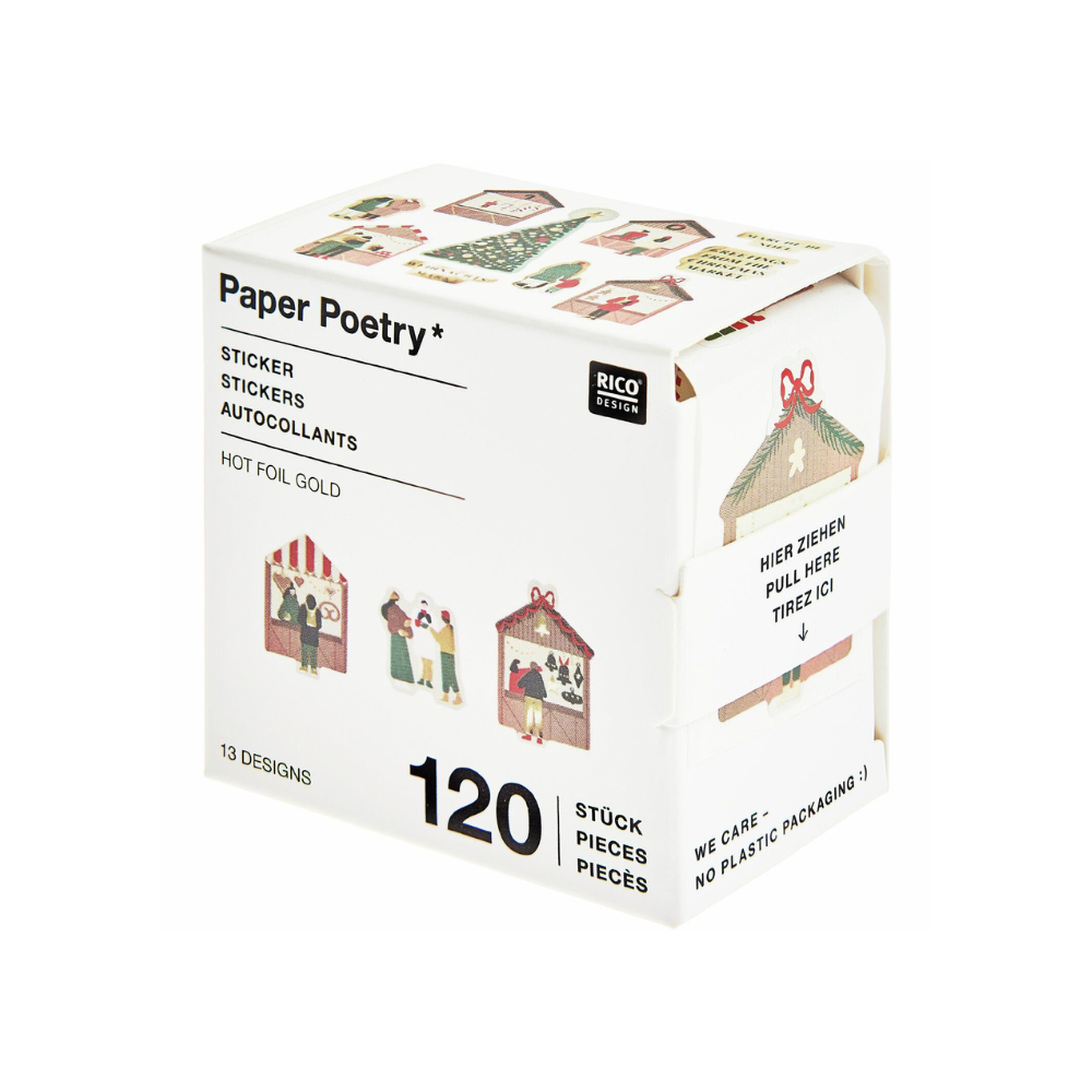 Paper Poetry Mini-Sticker Weihnachtsmarkt | Sticker-Rolle