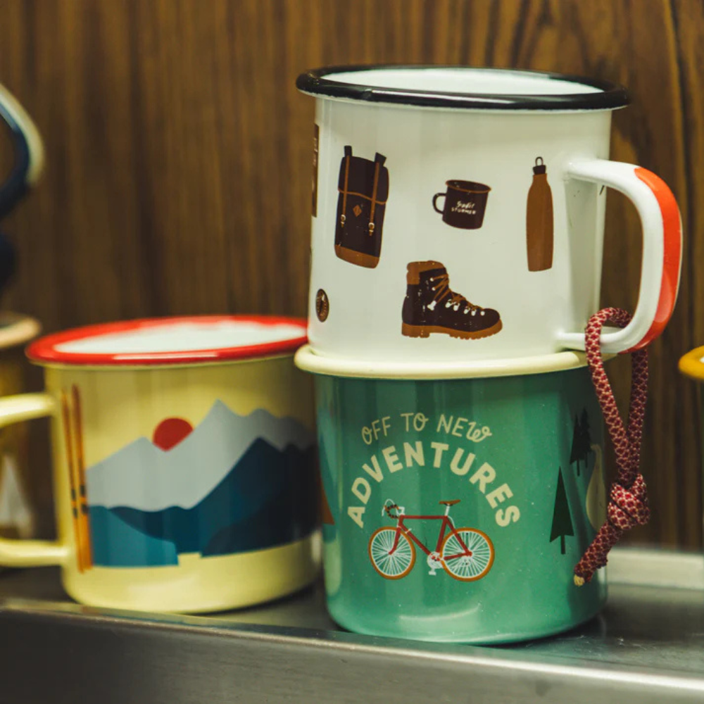 Emaille-Tasse ROADTYPING | 4 Varianten