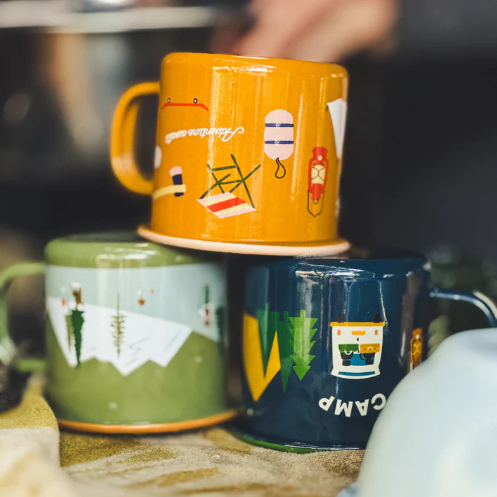 Emaille-Tasse ROADTYPING | 4 Varianten