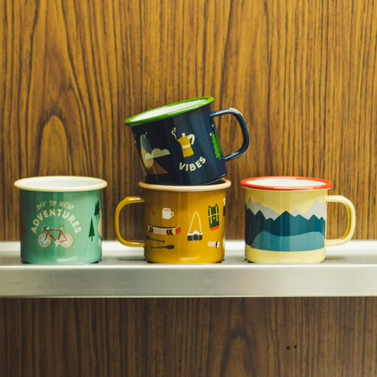 Emaille-Tasse ROADTYPING | 4 Varianten