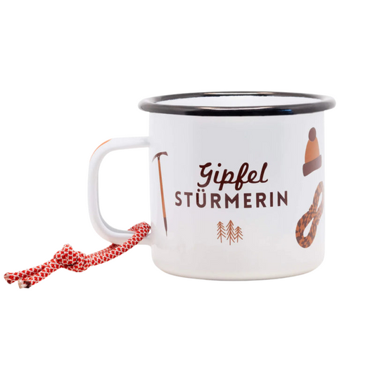 Emaille Tasse GIPFELSTÜRMER*IN | 2 Varianten