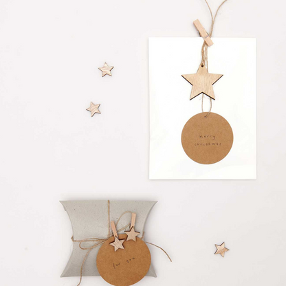 Stern | Deko-Clips | natur