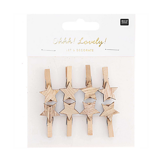 Stern | Deko-Clips | natur