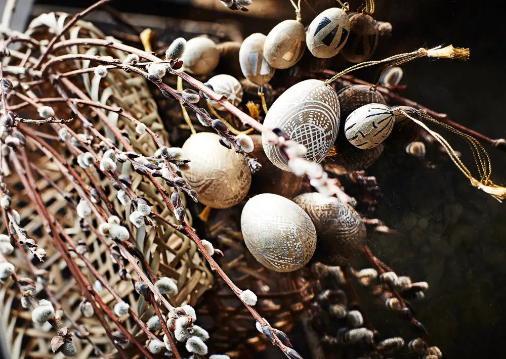 Osterei PAPER MACHE SAND | 2 Farben Madam Stoltz