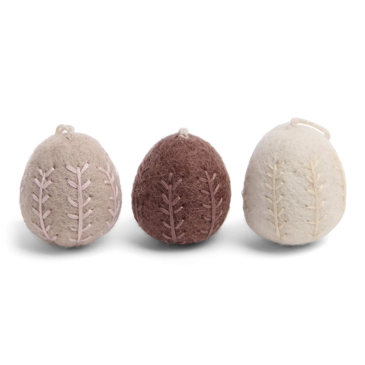 Eggs | 3er Set | Gry & Sif | Filz-Anhänger | 7 Farben