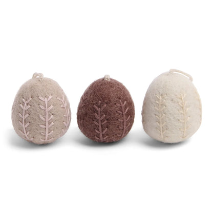 Eggs | 3er Set | Gry & Sif | Filz-Anhänger | 7 Farben