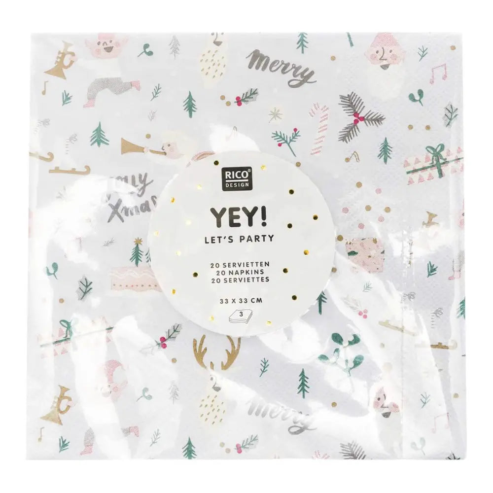 Servietten WEIHNACHTEN Rico Design