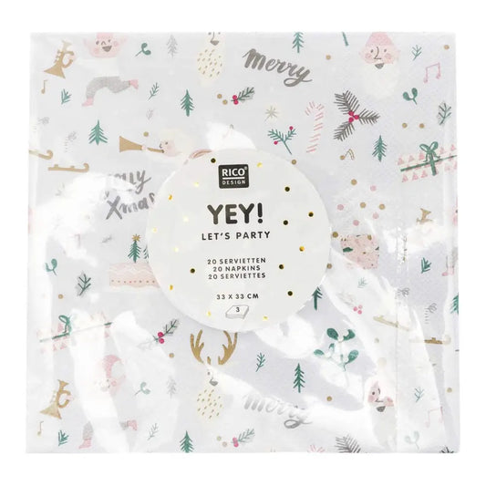 Servietten WEIHNACHTEN Rico Design