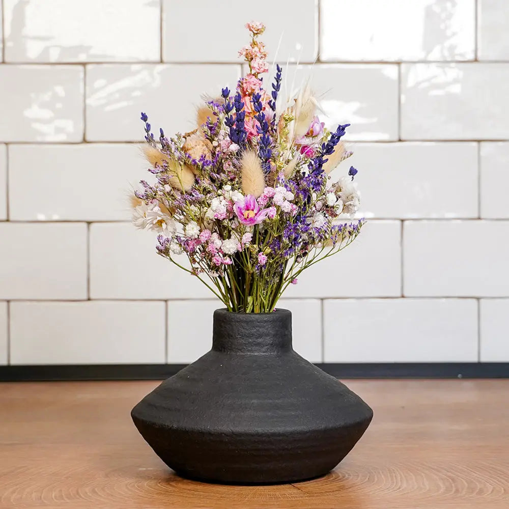 Set mit Vase SANGEETAH | 2 Größen Feder&Konfetti