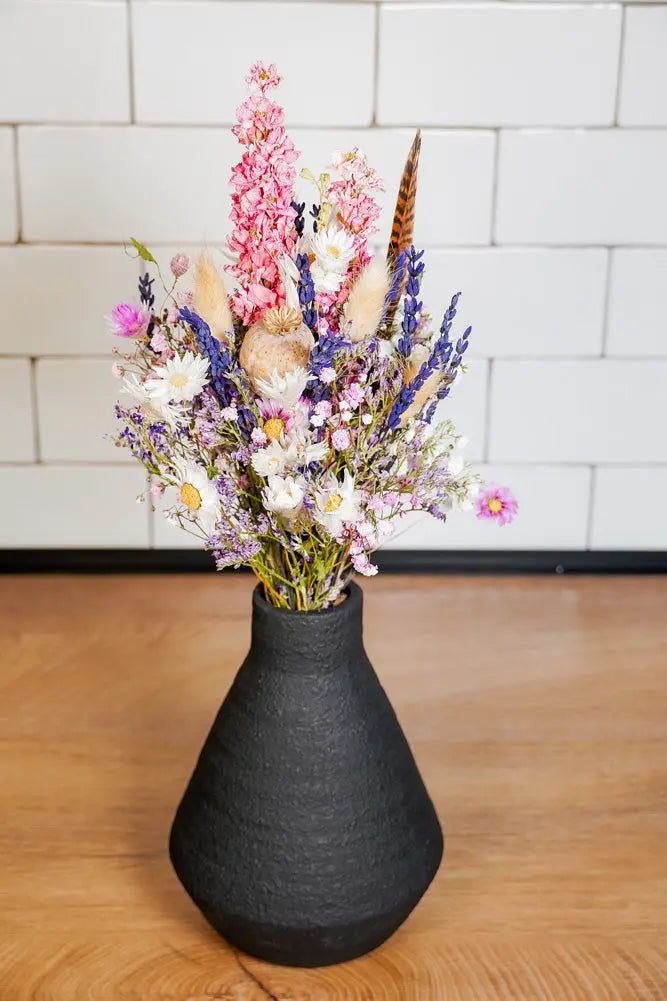 Set mit Vase SANGEETAH | 2 Größen Feder&Konfetti