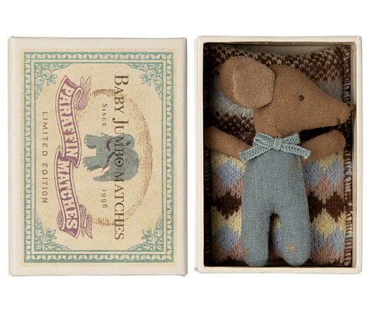 Sleepy Wakey Babymous in Streichholzschachtel | BLUE Maileg