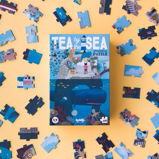 Storytelling Puzzle TEA BY THE SEA - Feder&Konfetti Store