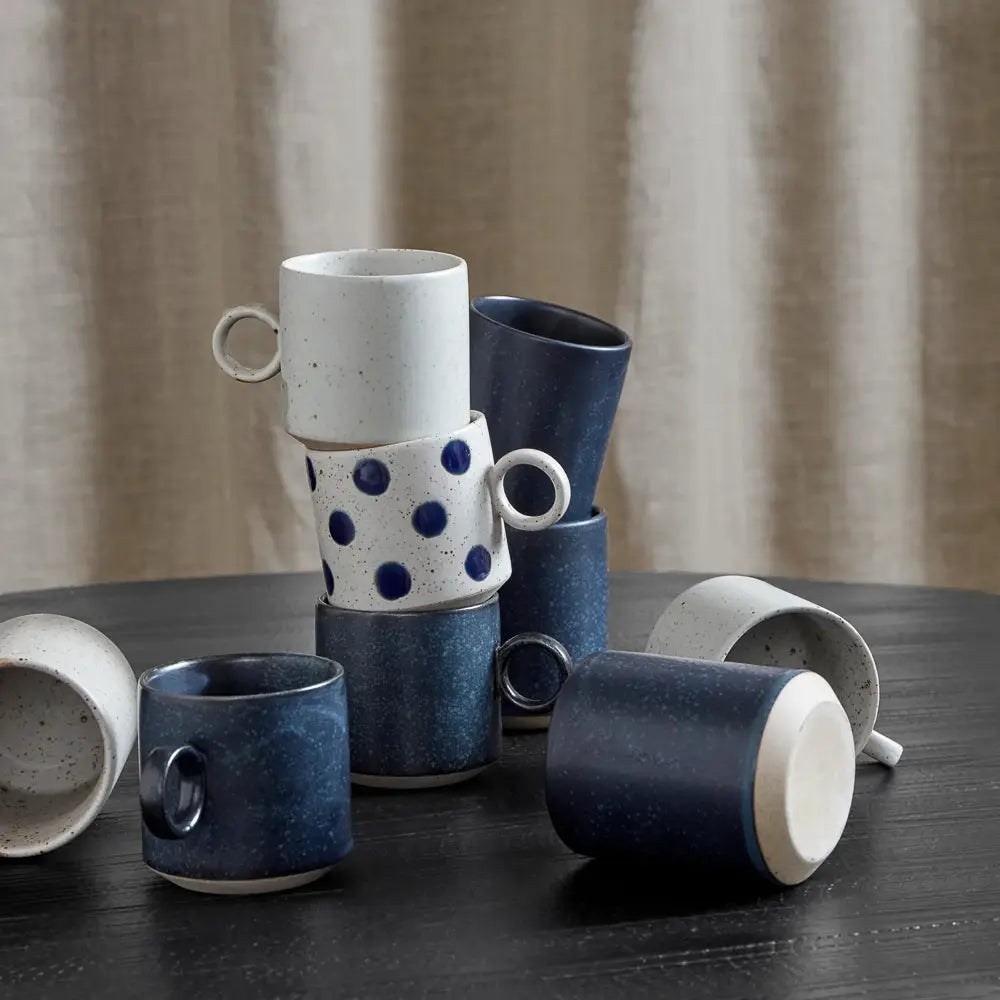 Tasse GRAINY DOT | sand - dark blue - Feder&Konfetti Store