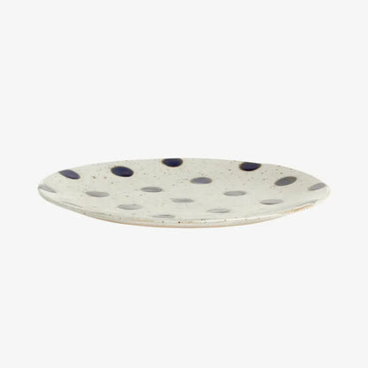 Teller GRAINY DOT | sand - dark blue - Feder&Konfetti