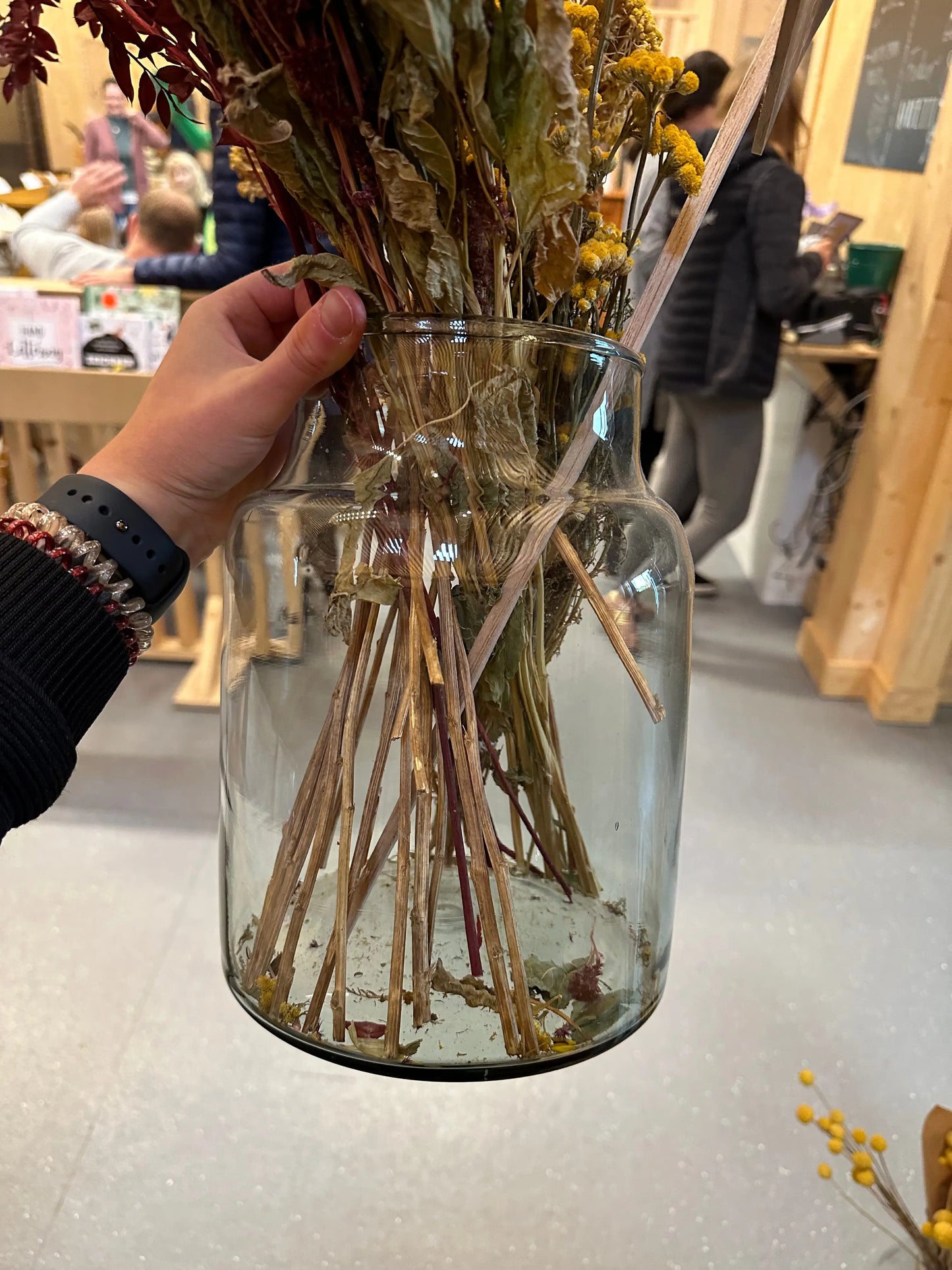 Vase Glas Groß Feder&Konfetti