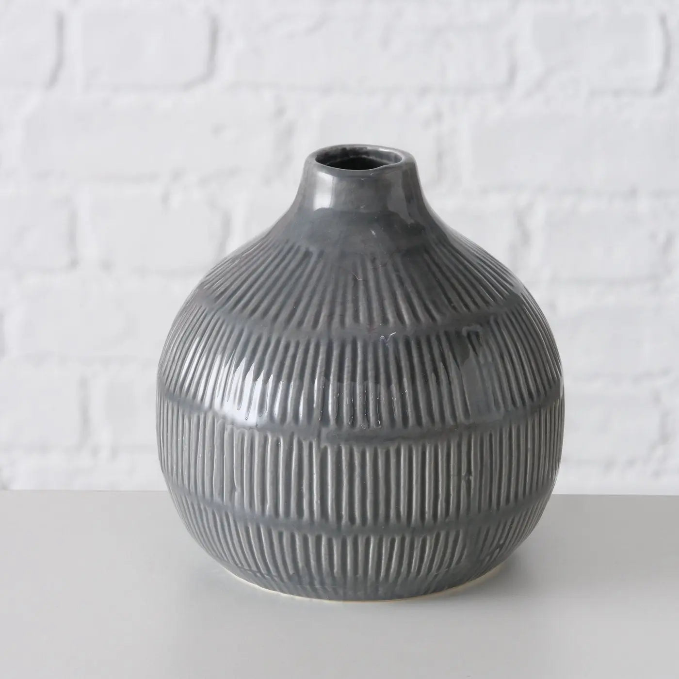 Vase KAYLEE | dunkelgrau Boltze