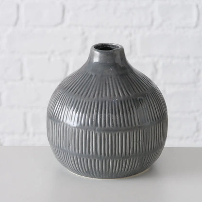 Vase KAYLEE | dunkelgrau Boltze