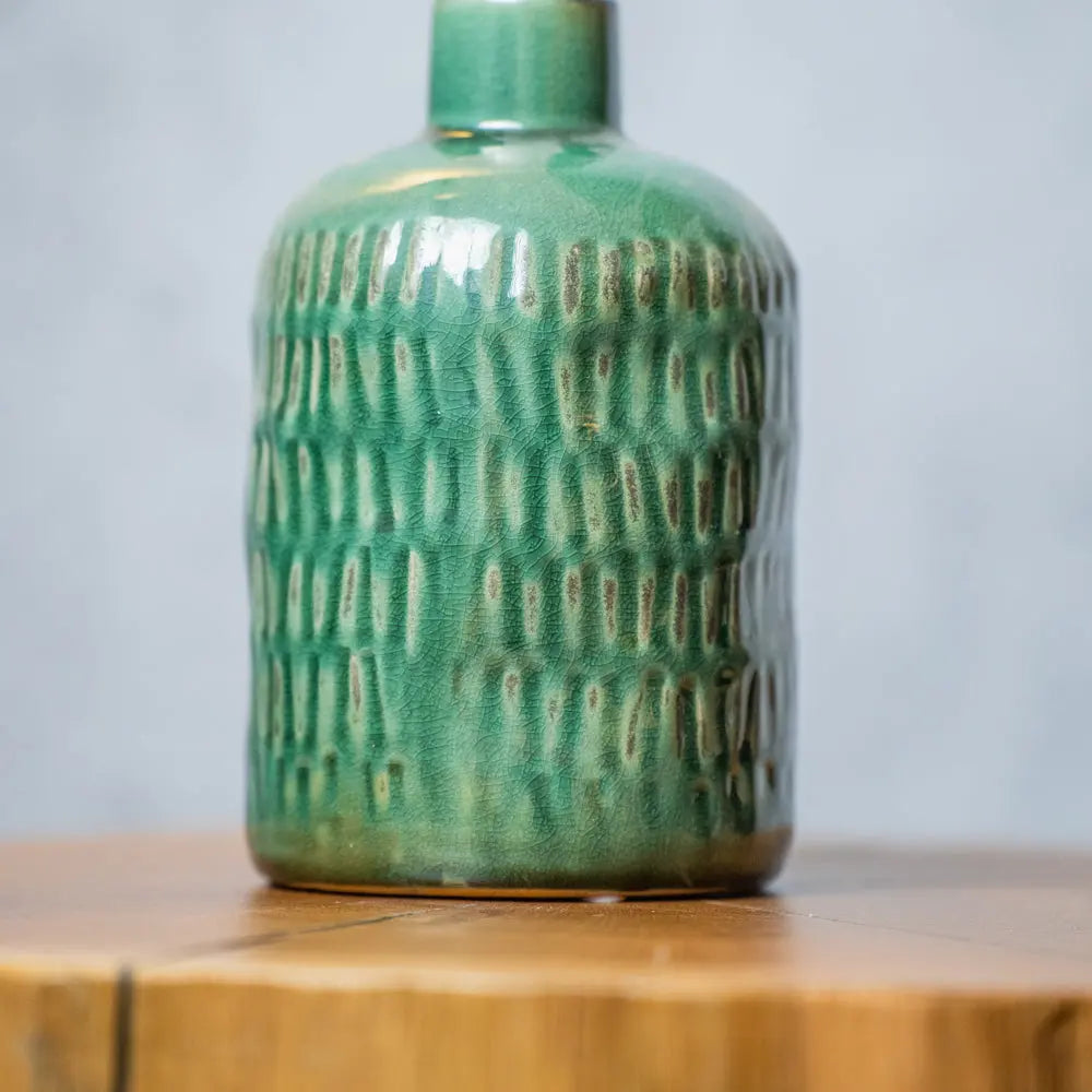 Vase big CANA | dunkelgrün Feder&Konfetti