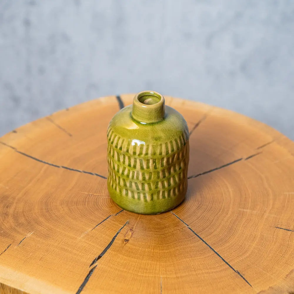 Vase middle CANA | helllgrün Feder&Konfetti