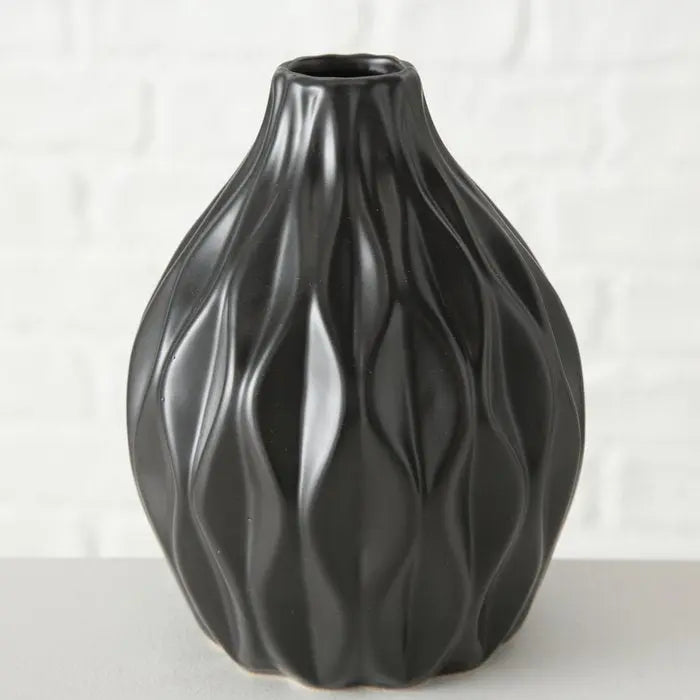 Vase middle ZALINA | schwarz - Feder&Konfetti Store