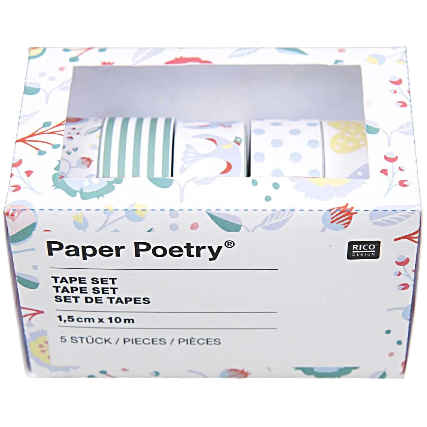 Washi Tape ROMANTIC FLOWERS | 5 Stk. - Feder&Konfetti