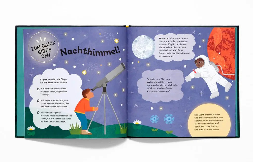 Zum Glück gibt's Sterne und den Mond - Feder&Konfetti