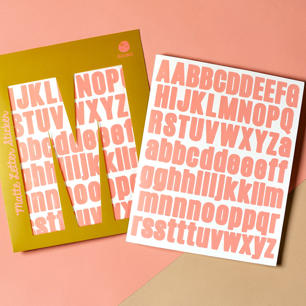 Matte Letter Sticker | ava&yves | Bastelbedarf | 4 Farben