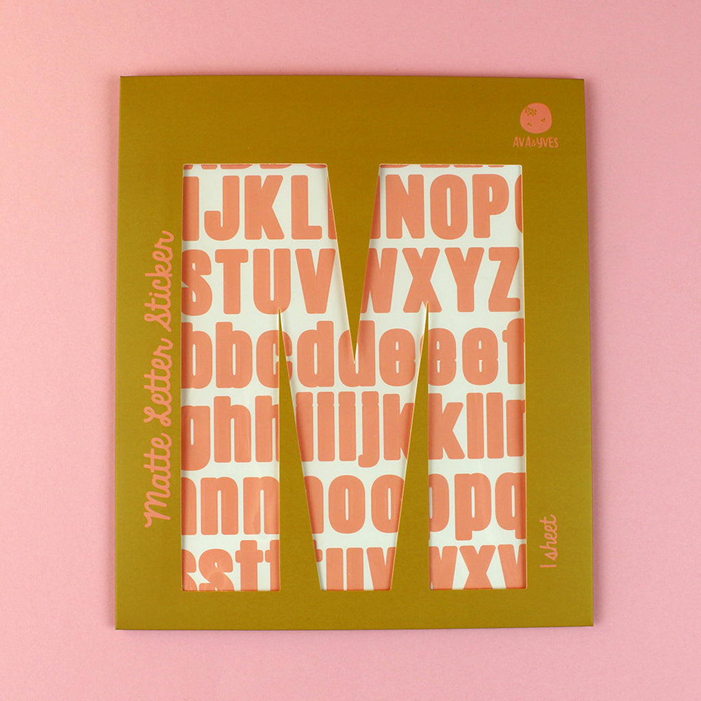 Matte Letter Sticker | ava&yves | Bastelbedarf | 4 Farben