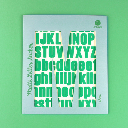 Matte Letter Sticker | ava&yves | Bastelbedarf | 4 Farben