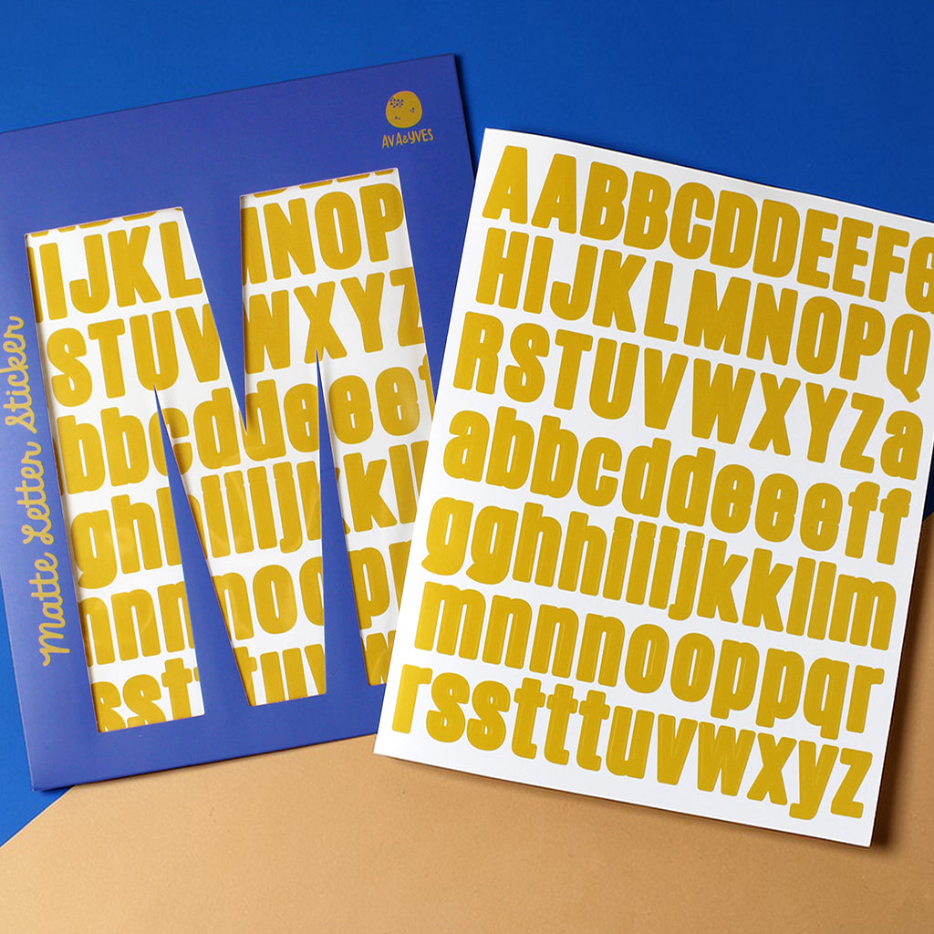 Matte Letter Sticker | ava&yves | Bastelbedarf | 4 Farben