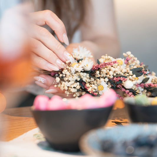Willkommen, kleines Wunder – Babyparty Haarkranz-Workshop