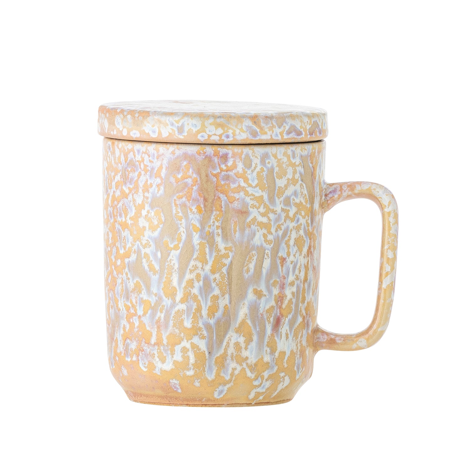 Yuma | Bloomingville | Becher aus Steingut mit Deckel und Teesieb | 2 Farben