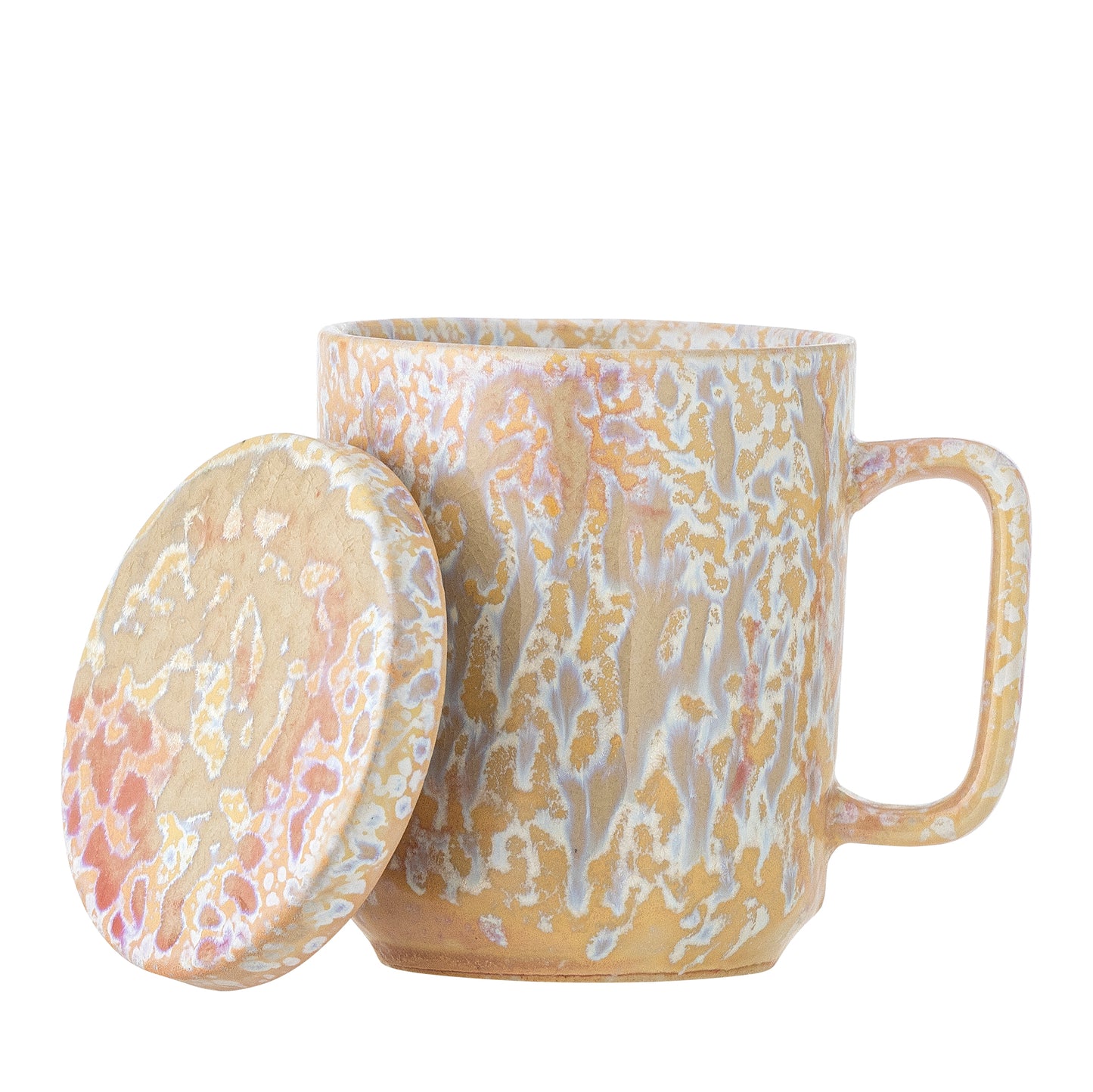 Yuma | Bloomingville | Becher aus Steingut mit Deckel und Teesieb | 2 Farben