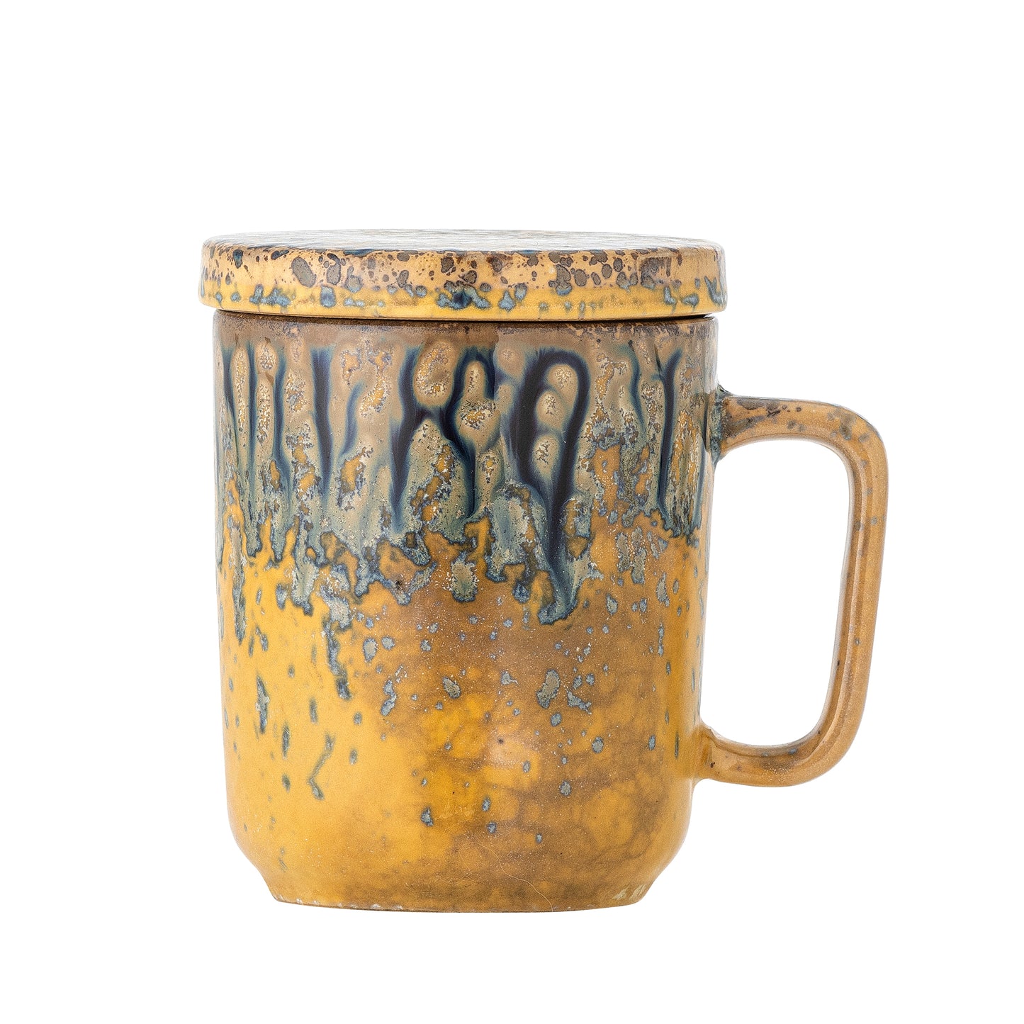 Yuma | Bloomingville | Becher aus Steingut mit Deckel und Teesieb | 2 Farben
