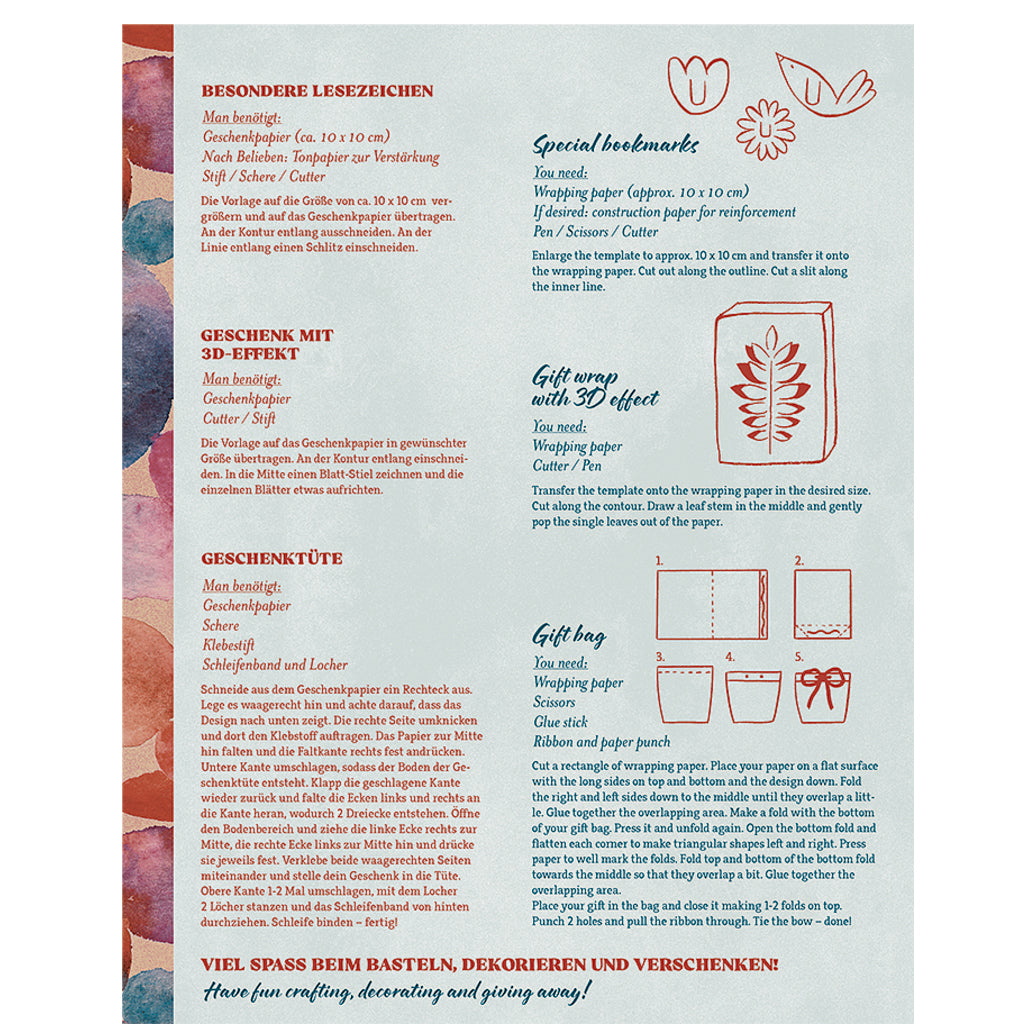 Schöner Schenken | Geschenkpapier Buch | 5 Varianten