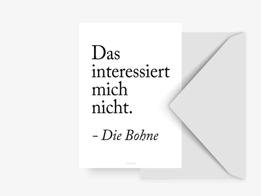 Die Bohne | Postkarte