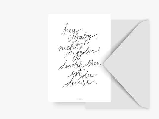 Durchhalten | Postkarte