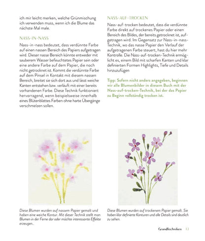 Wildflower Watercolor – Blumen Aquarelle malen | EMF | Kreativbuch
