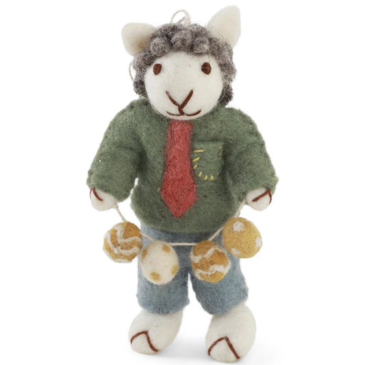 Small White Sheep Boy, Girly | Filz - Figur | 2 Varianten